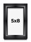 Photo Size Minimalist Shadow Box Black Picture Frame - UV Acrylic, Backing, Hanging Hardware